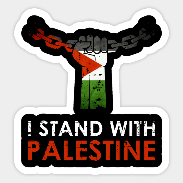 I Stand With Palestine - Free Palestinian And Stop Killing Sticker by mangobanana